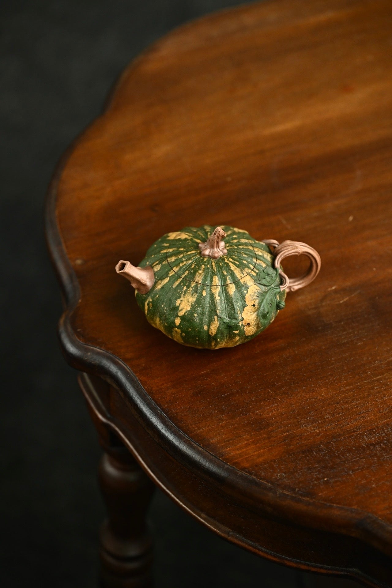 "Chinese Yixing Biomimicry Pumpkin Zisha Teapot, Symbolizing the Harvest Season and Good Fortune"