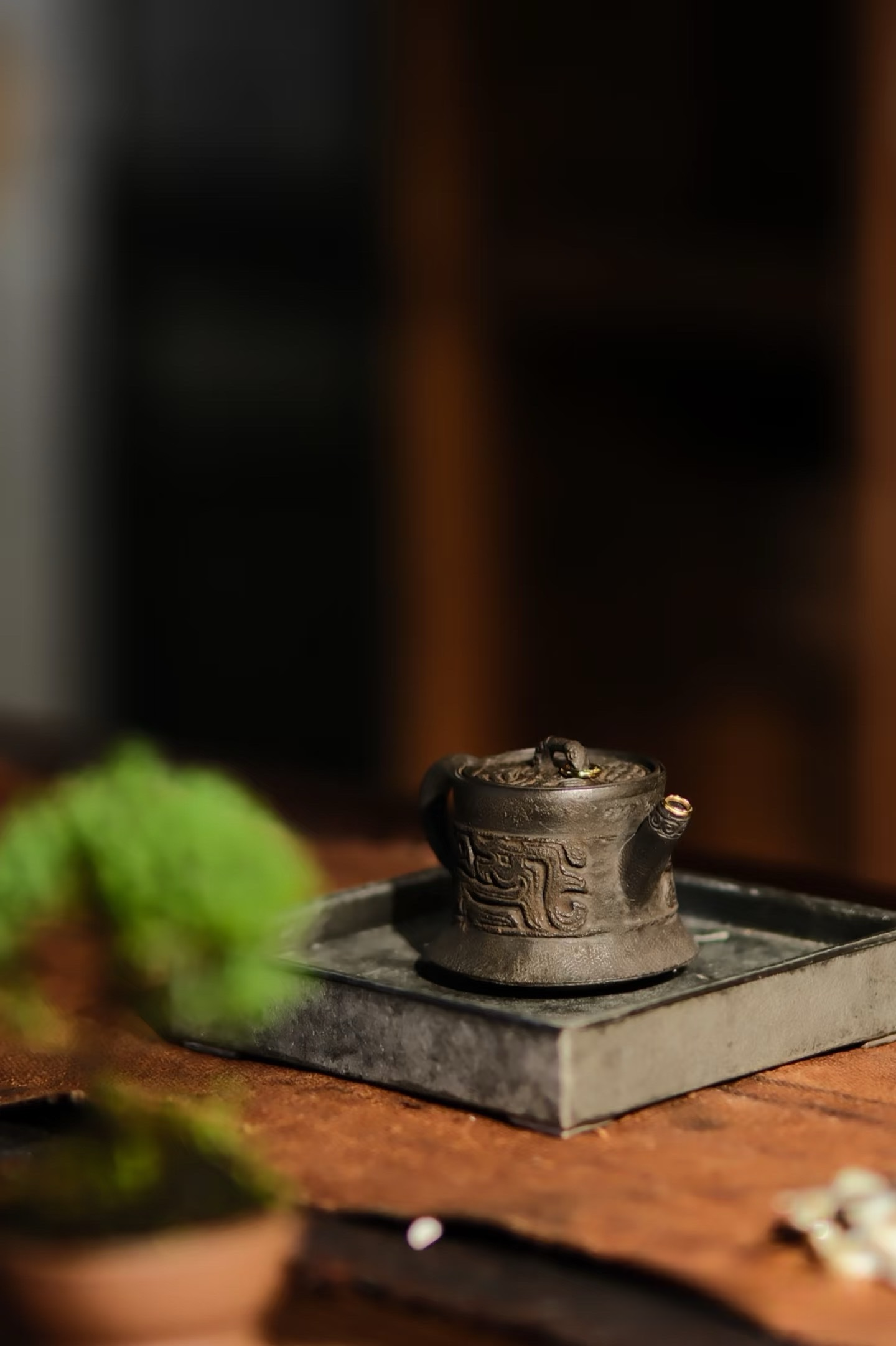 Crafted by Hand Clay Teapot Adorned with a Dragon